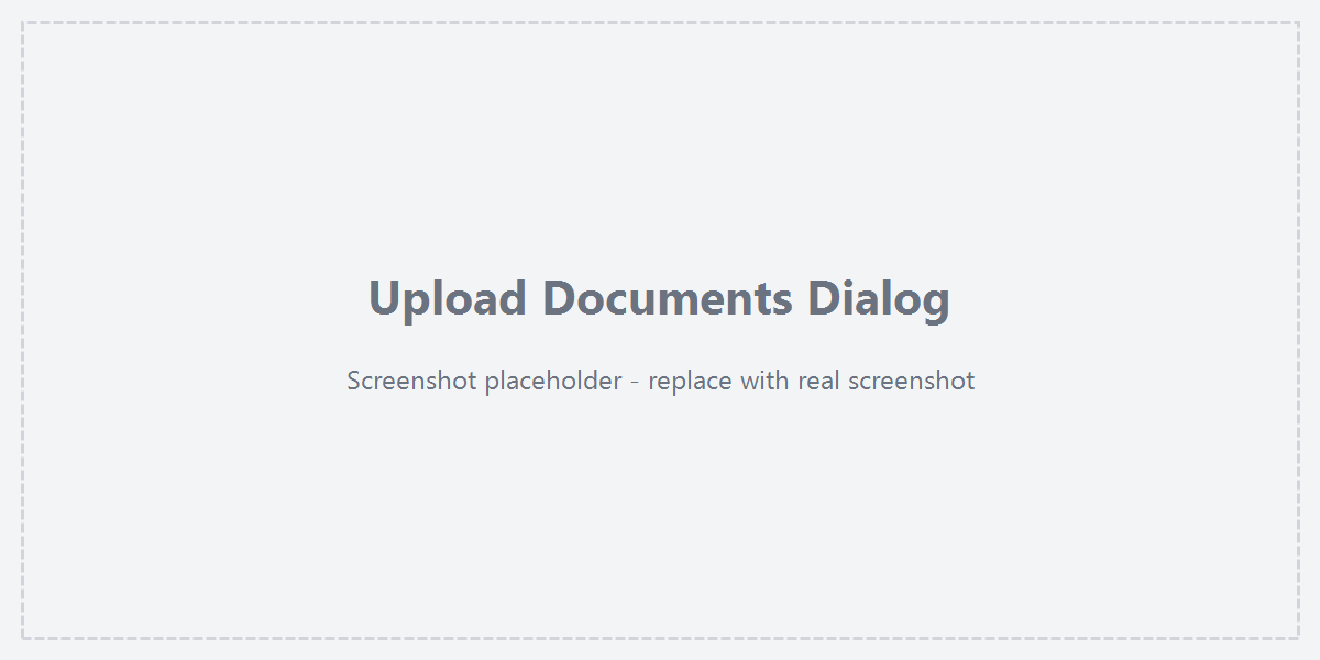 The Upload Documents dialog