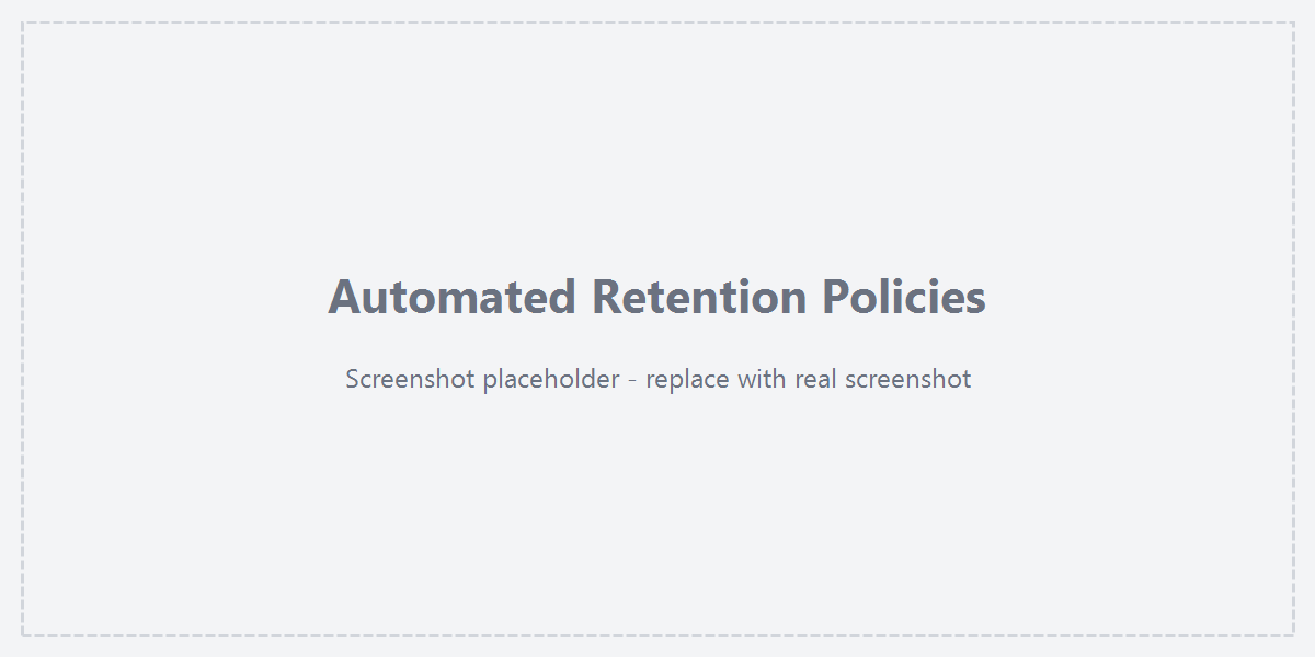 Automated retention policies