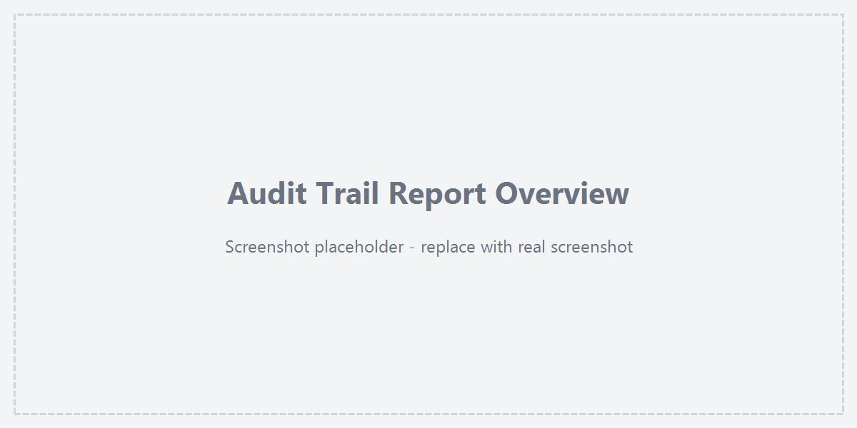 Audit Trail Report overview