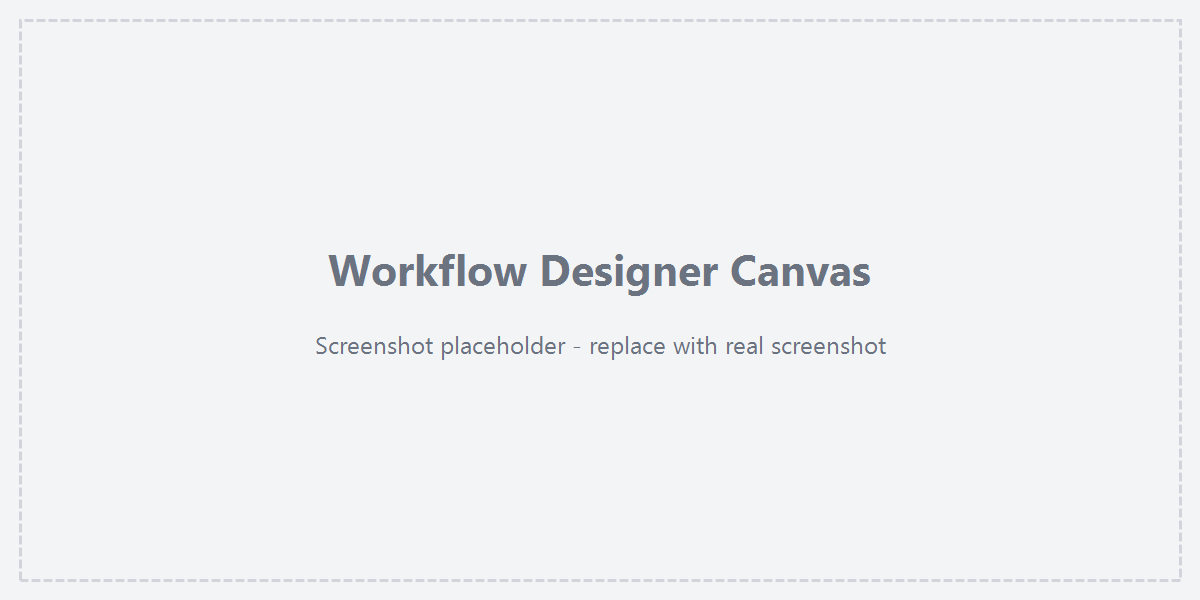 Workflow Designer canvas overview