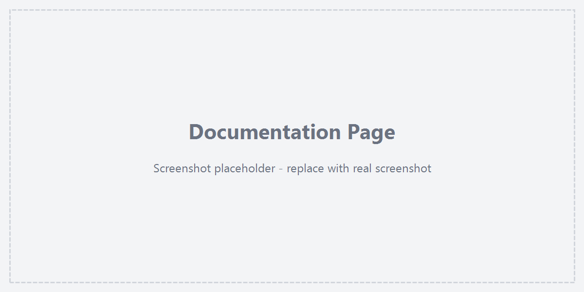 Documentation page overview