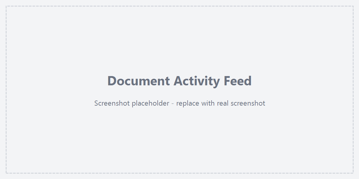 A document's activity feed