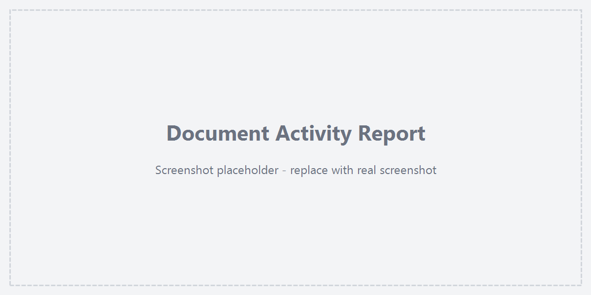Document Activity Report overview