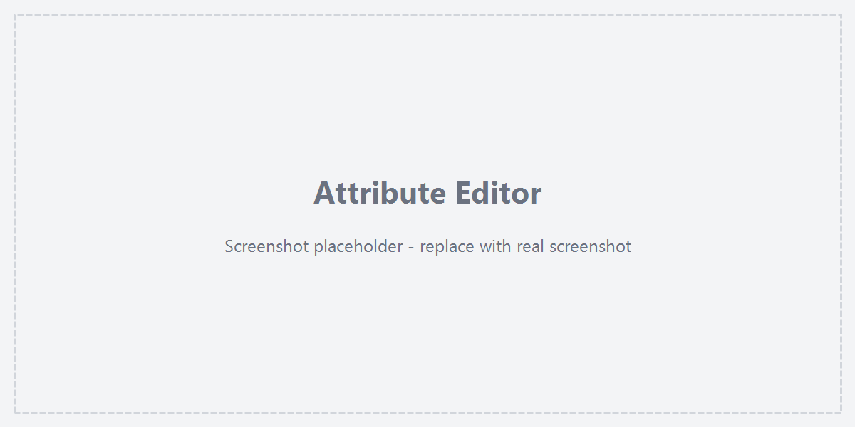 Attribute editor dialog