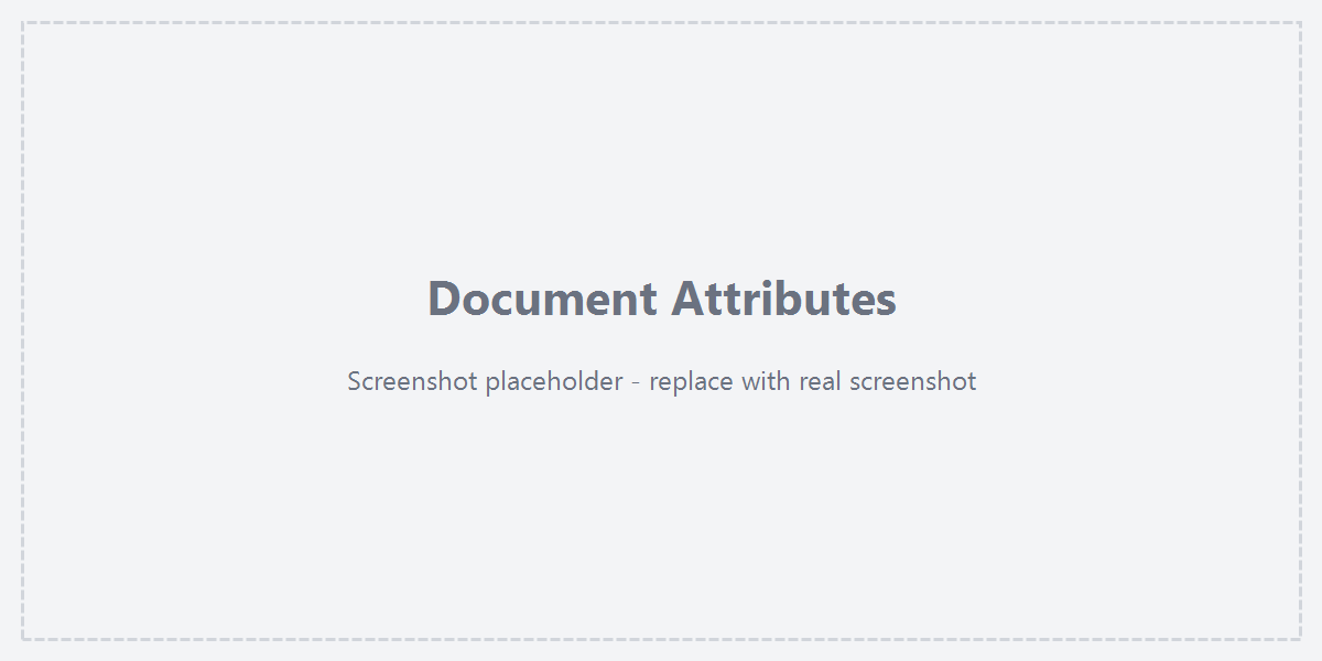 Document Attributes page overview