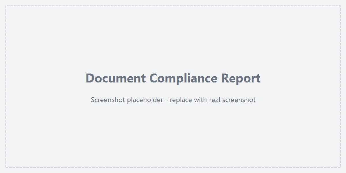Document Compliance Report overview