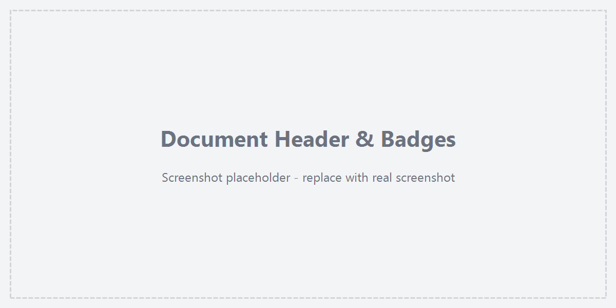 Document details header and badges