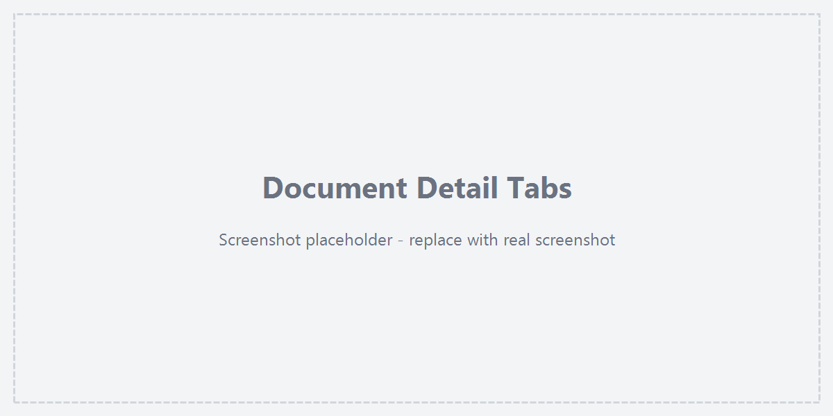 Document detail tabs