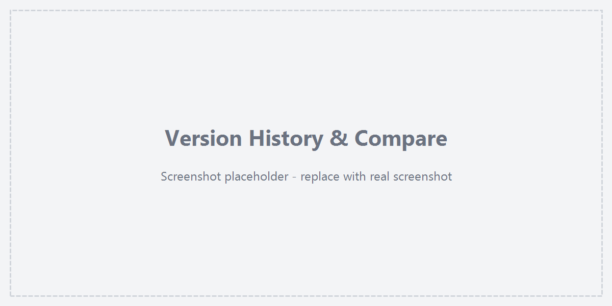 Version history and compare