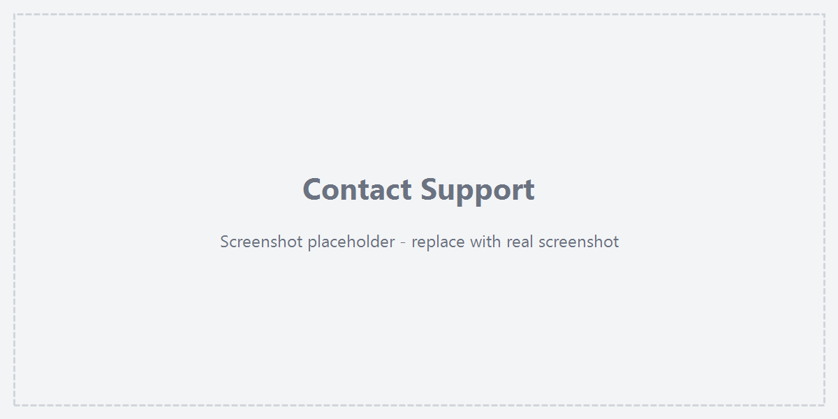 Contact support