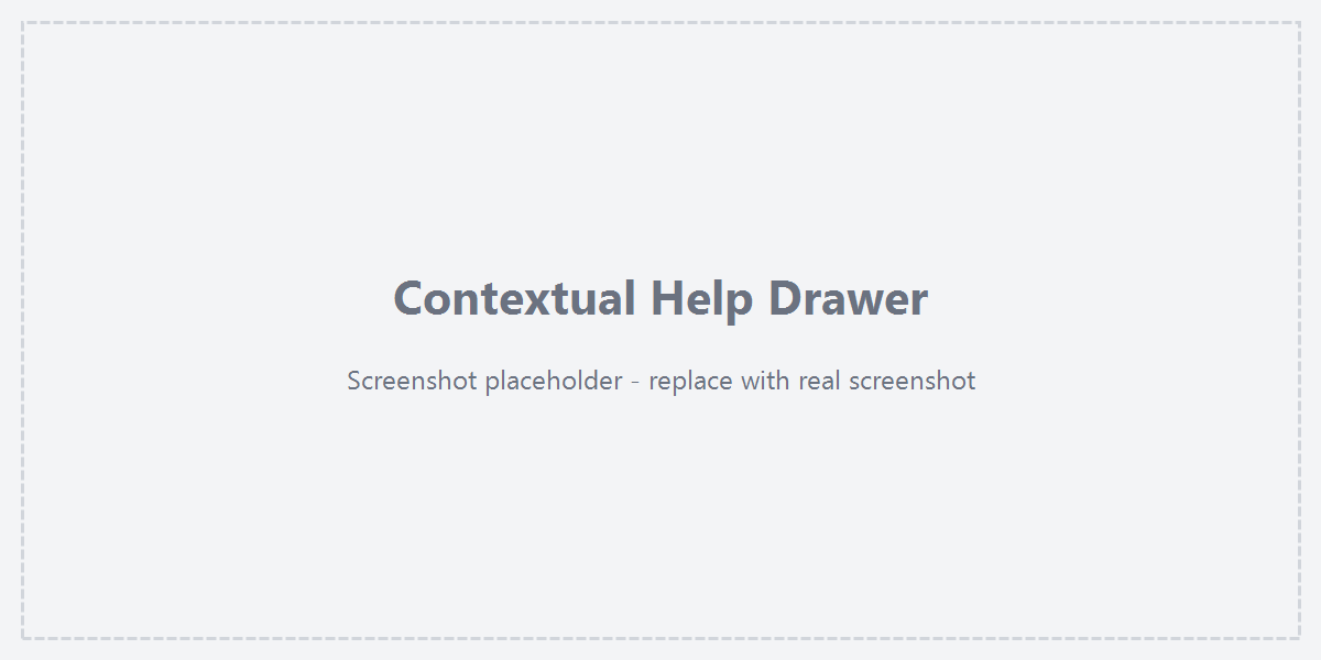 Contextual help drawer