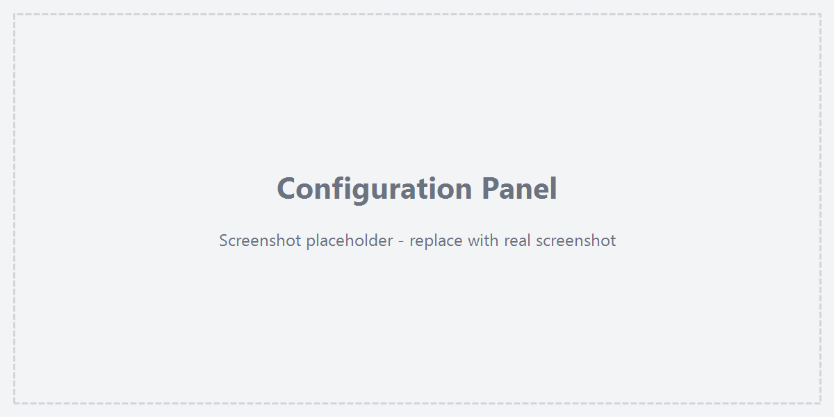 Integration configuration panel