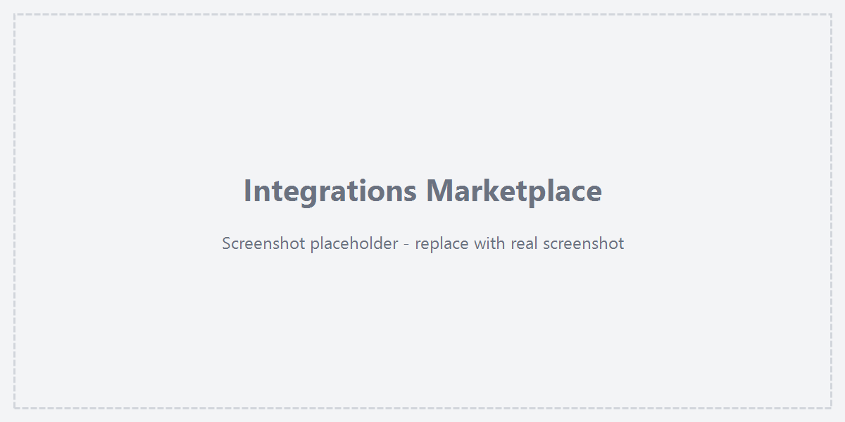 Integrations Marketplace overview