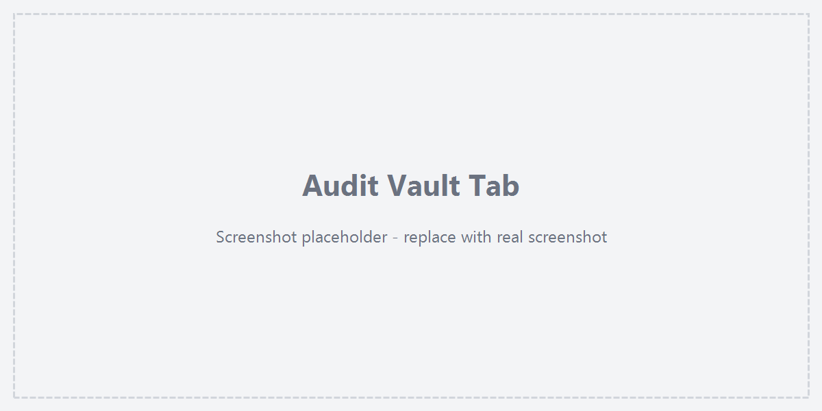 Audit Vault tab
