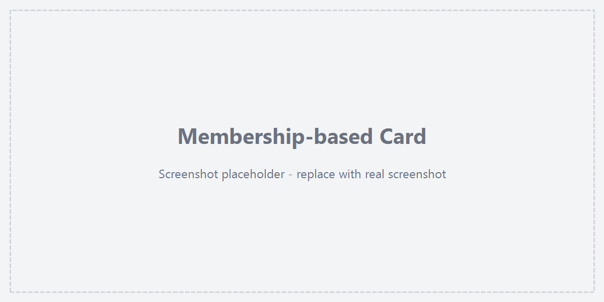 A card showing membership and member count