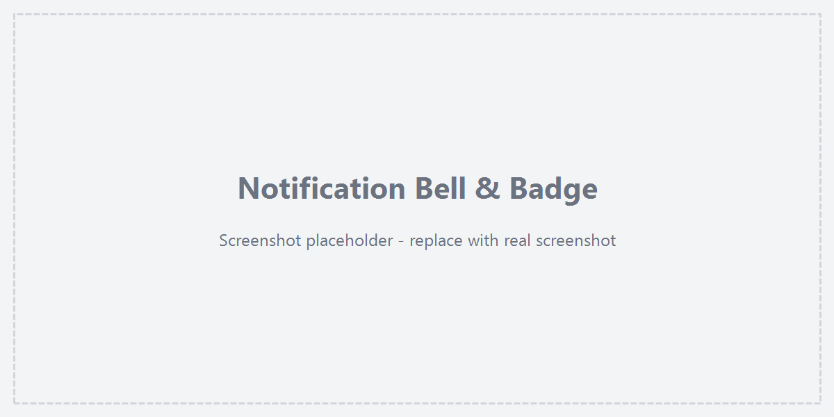 Notification bell and badge