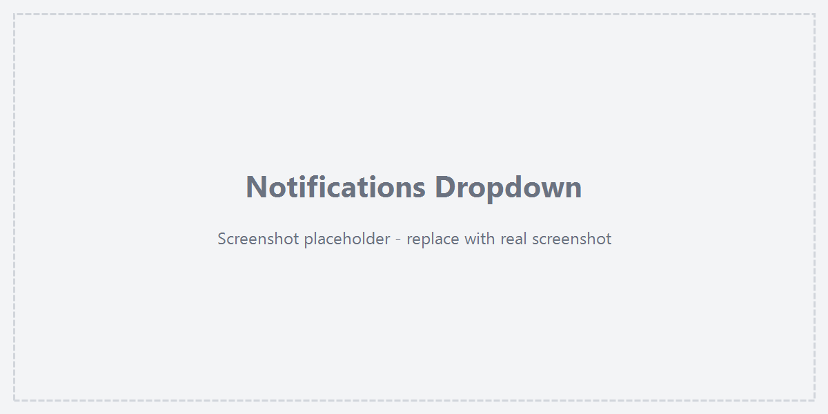 Notifications dropdown