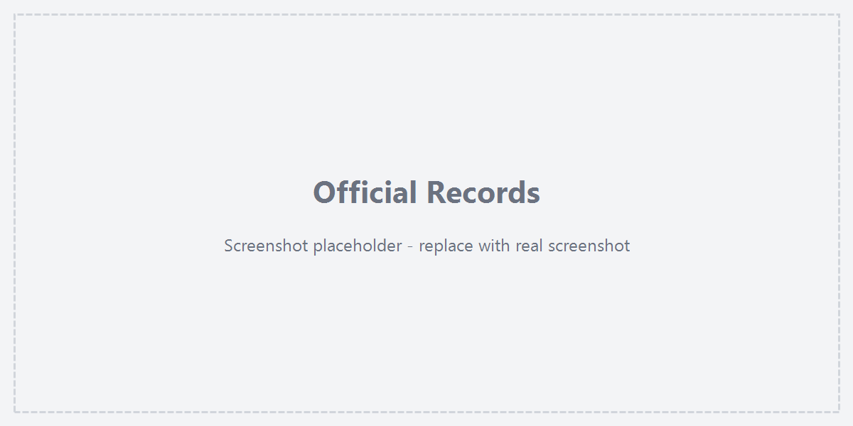 Official Records page overview