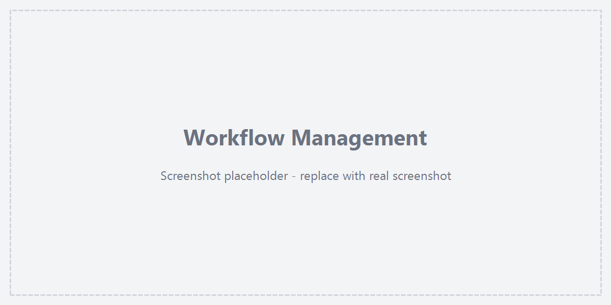 Workflow management overview