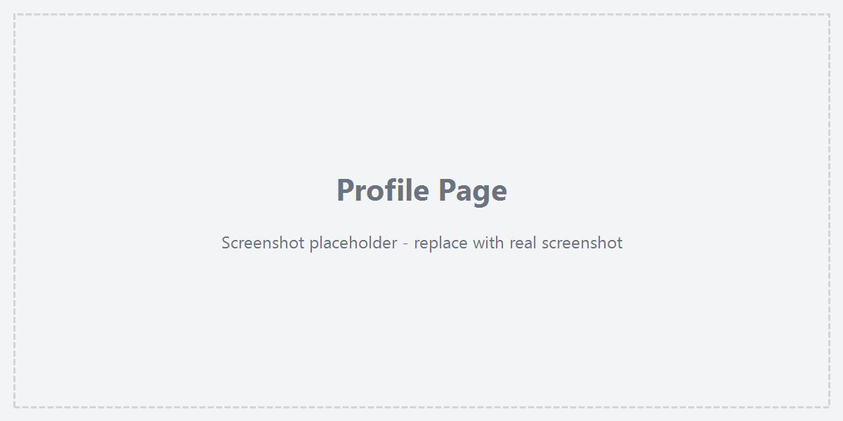 Profile page overview