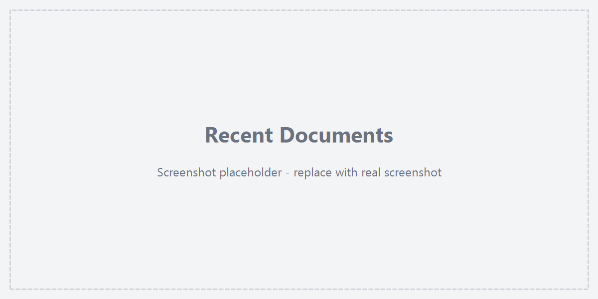 Recent Documents overview