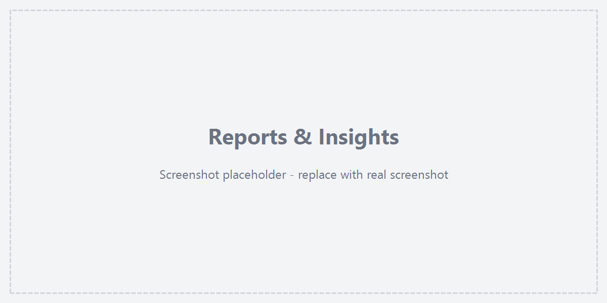 Reports &amp; Insights overview