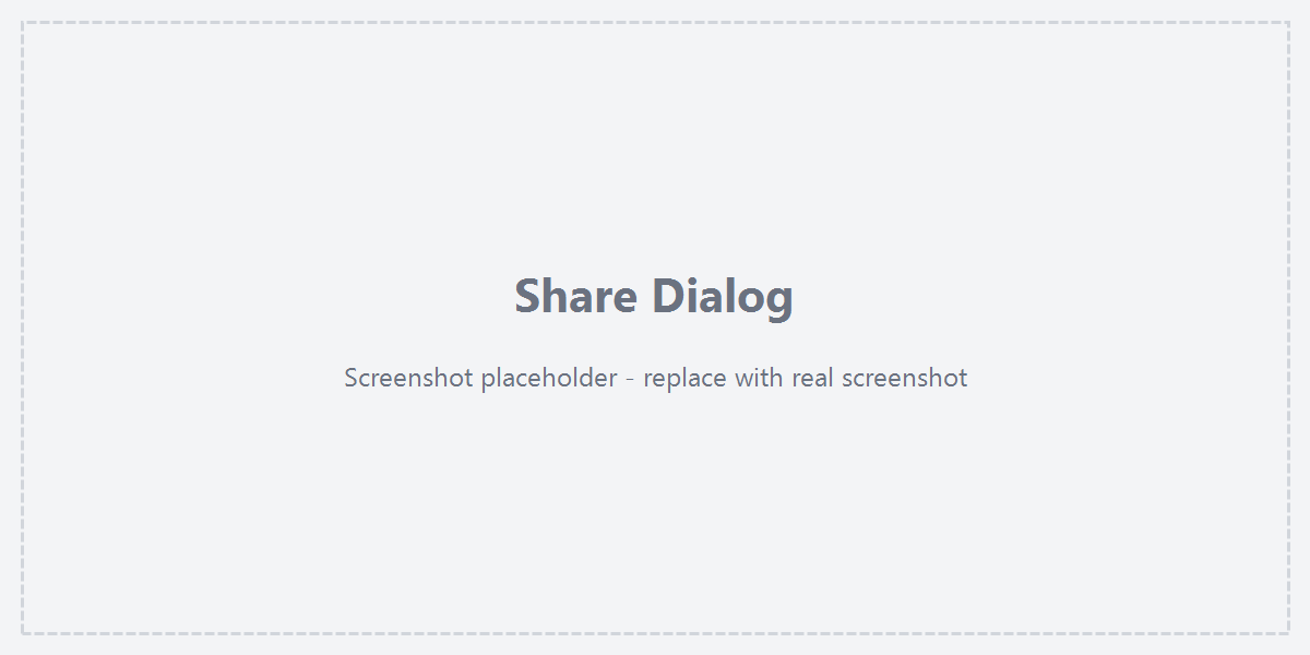 The Share dialog