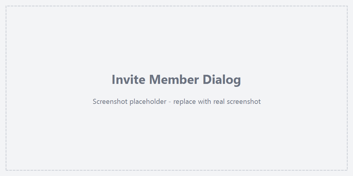 Invite member dialog