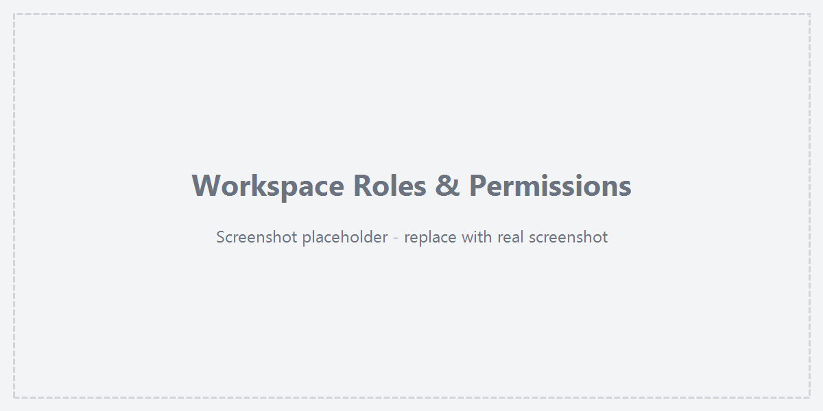 Workspace Roles &amp; Permissions overview